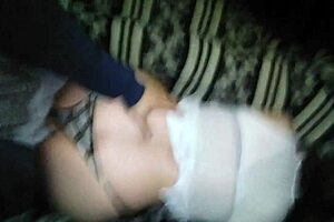 pov doggystyle in thong before holiday party