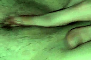 She cums hard in his face as he eats her hairy pussy at home