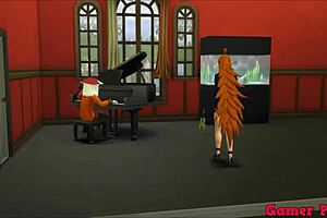 naruto teaches mizukage piano then fucks her ass hard