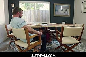 Oh, Carmela Clutch blows Sergeant Miles under the table!