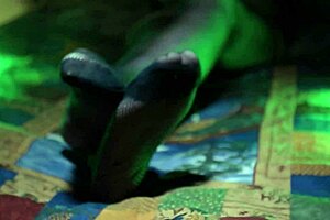 housewife's perfect toes peek through nylon fishnets in sexy fetish scene