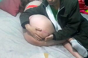 Latina milf masturbates with thong and panties before side sex.