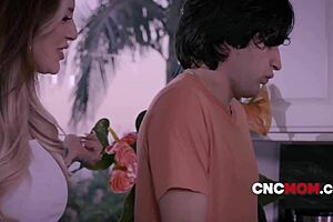 Mother-in-law bends over, feeling excited during freeuse fucking as a bimbo milf