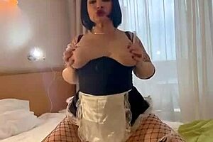 milf maid cleans with anal and pussy holes