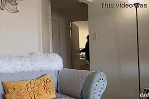 hey, my crying roomie got tied up and used rough, big rod tearing her apart!