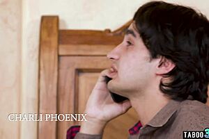 BLONDE MILF MOM CHARLI PHOENIX MASTURBATES AND FUCKS BIG COCK!