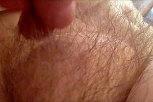 Hairy Milf Rubs Pussy While Horny Amateur Watches