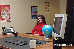 milf in lingerie seducing head teacher at office 😏