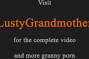 Hairy granny bent over for doggystyle pounding