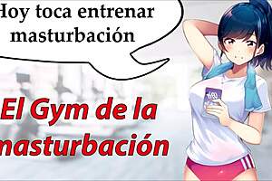 JOI Roleplay in Spanish Gym - New Masturbation Tricks?