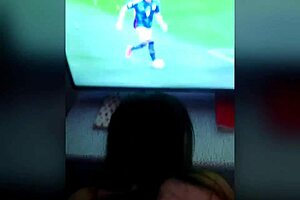 watching germany vs japan game while fucking my stepsister in pov creampie