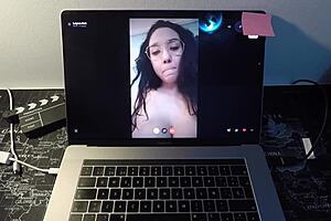 Spanish Milf Leyva Hot Fucks Fan on Webcam.