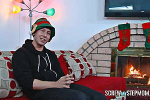 christmas surprise: milf's oral on pussy and blowjob