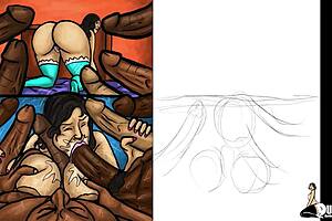 Look At This Latina Milf Sucking Huge Black Dicks!