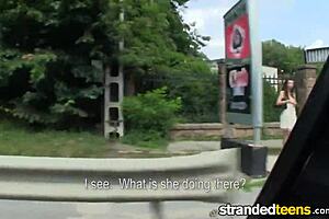 Is Elisabeth The Stranded Teen Getting A Cumshot From That MILF?