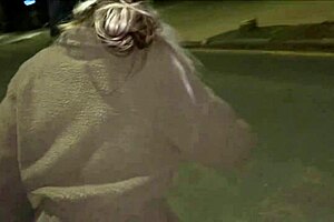 Street Girl Pushing Items Up Her Pussy While On The Run