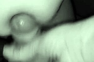 i jerk off lover's cock he cums on my big tits