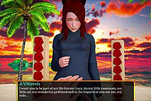 My new family 431! Big tits teen in erotic game