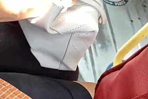 yo, harassing this curvy mature on lima streets, wild flash! 😈