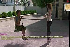 A wife and stepmother chat casually