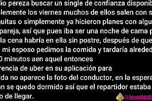 Uber Eats guy fucks big tits latina milf!