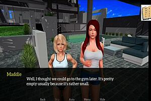 My new family game with teen and milf handjob on big cock.