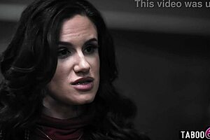 Sophia Burns, a cheerleader, gets ass fucked by her teacher Penny Barber, who is her stepson, to improve her grade