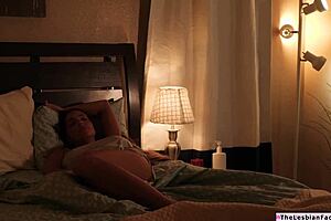 Hey, feel my face—busty visitor takes control tonight