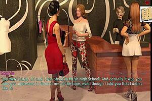 A homemade erotic game in which I have a beautiful wife with big boobs and a sensual stepmother