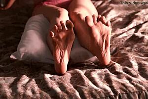 beautiful milf solo masturbation session turns super sexy and wild.