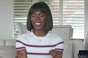 Tall black milf Ana Foxxx, why strip for that steamy bath? Show us more in lingerie and heels!