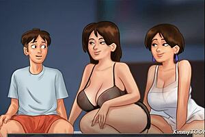 summertime saga got me in threesome with step-sis, dang hot