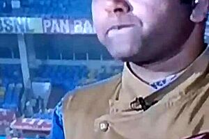 Spicy Hot Indian Tv Anchor Cricket Show