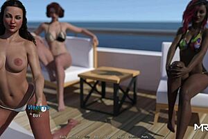 waterworld - massaging teen pussy with tongue in hentai e1 37