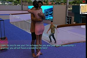 I can’t resist my blonde stepmom’s big assets in this game