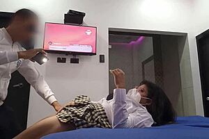 dirty teacher consummates romance with lazy student in math class