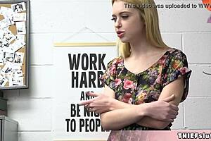 Cute Blonde Chloe Gets A Harsh Doggystyle Lesson For Stealing At The Mall.