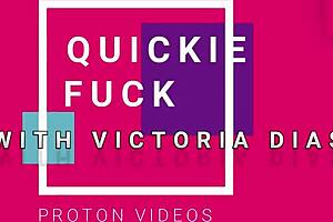 Fast encounter with Victoria Dias after work, including amazon position