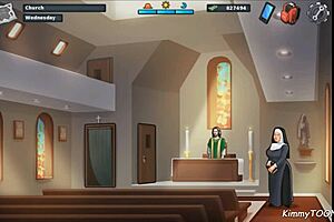 Church milf caught using police baton?