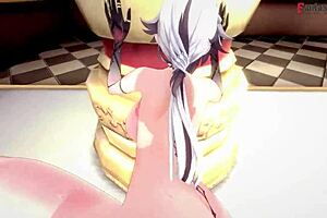 arlecchino naked and fucked in genshin impact hentai?