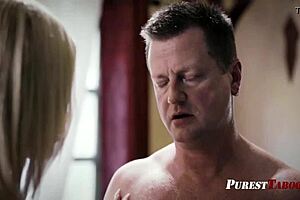 Wife Tricks Husband into Family Roleplay Turning Real with Blowjob