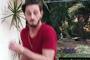 I watch MILF get cum on tits from young dude.