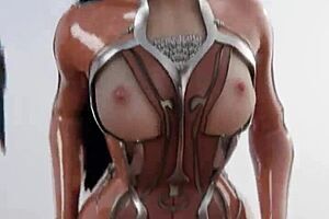 Eve gets pounded in rough POV anime loop