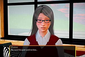 In my new family, the redhead milf has small tits and shaved pussy