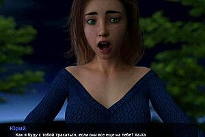 Дикие фантазии с близняшками блондинками в грубом 3D мультике, трусики долой для жесткой игры.