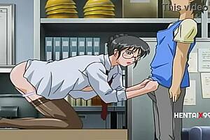 Weak Boy Overwhelmed by Milf Pussy in Hentai