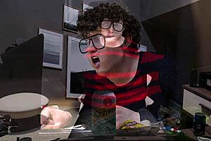 3D 만화 걸레가 야생 혀놀이로 오르가즘 느껴