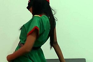 I celebrate christmas stripping and dancing sexy on desk 🎄