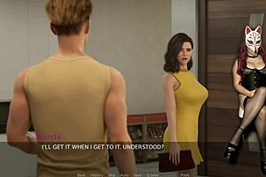 Ms Denvers as sexy gamergirl plays explicit porn game in anime costume with big tits