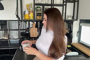 horny stepmother flaunts massive cock and begs stepson to suck it in hotel room